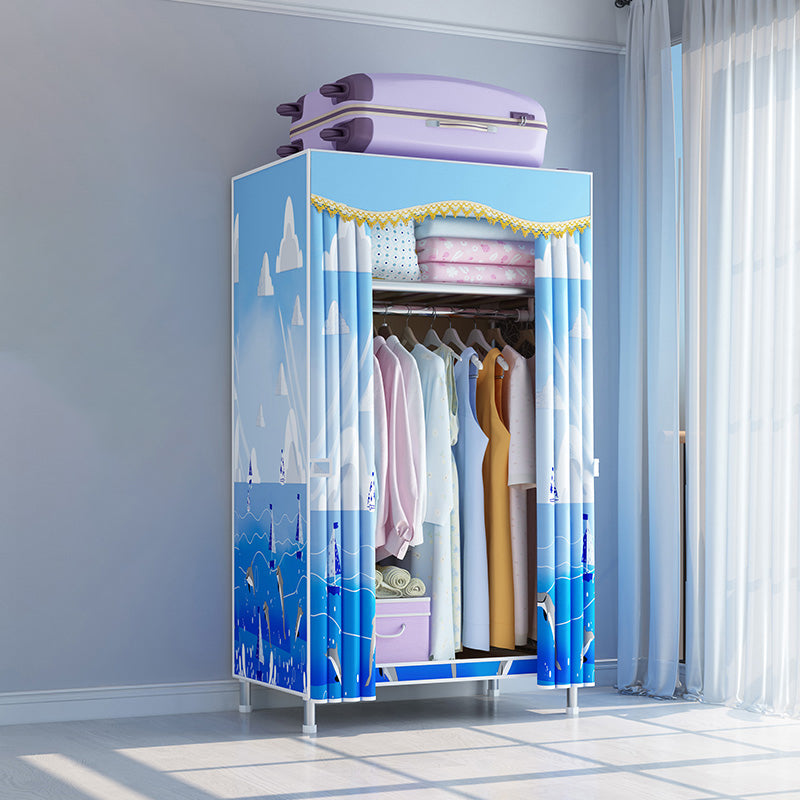 Modern Style Metal Wardrobe Bedroom Wardrobe Closet with Legs