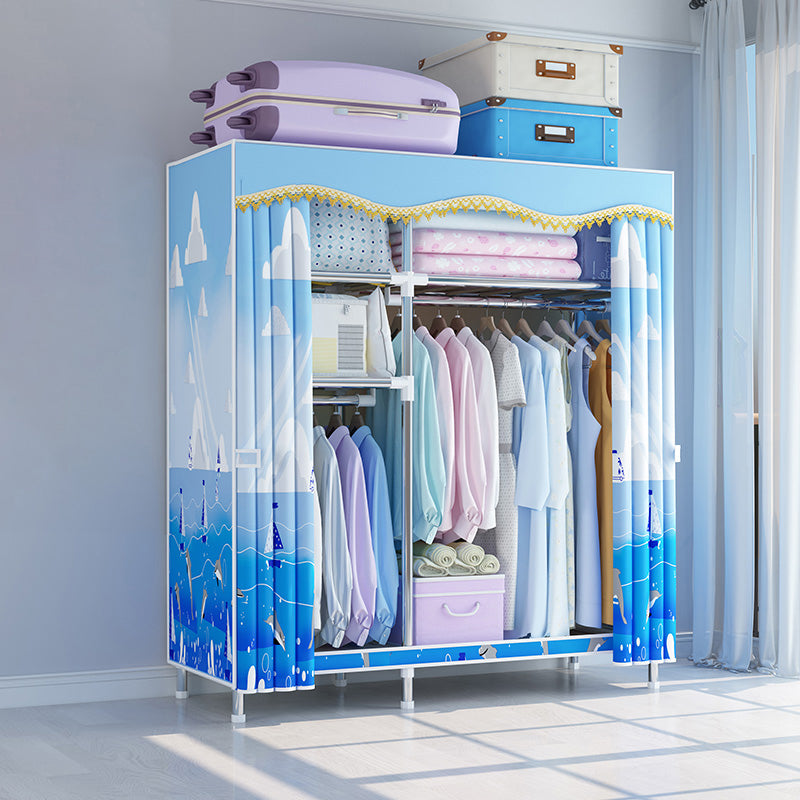 Modern Style Metal Wardrobe Bedroom Wardrobe Closet with Legs