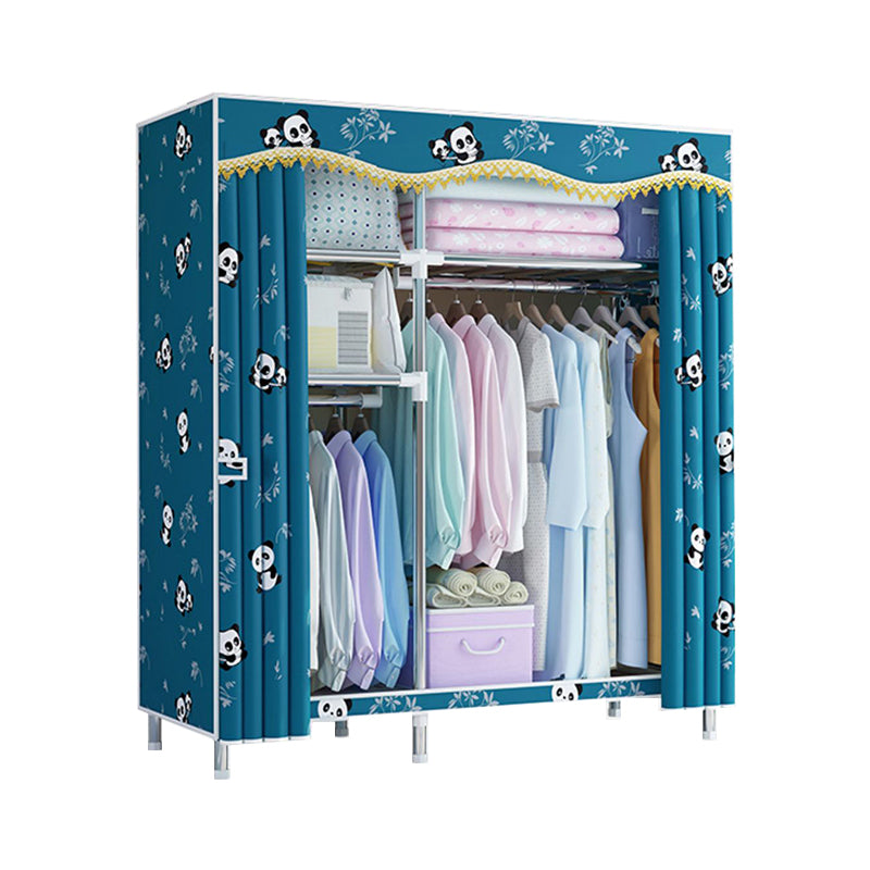 Modern Style Metal Wardrobe Bedroom Wardrobe Closet with Legs