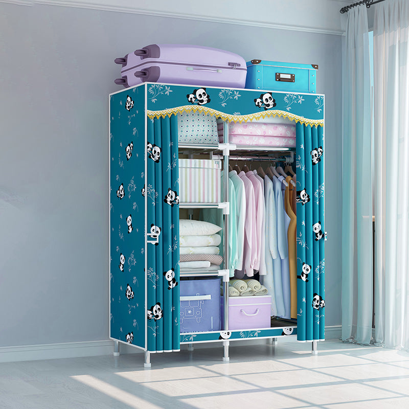 Modern Style Metal Wardrobe Bedroom Wardrobe Closet with Legs