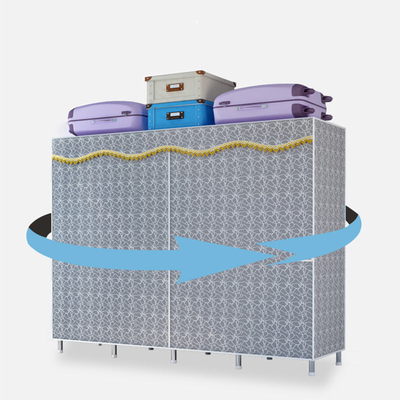 Modern Style Metal Wardrobe Bedroom Wardrobe Closet with Legs