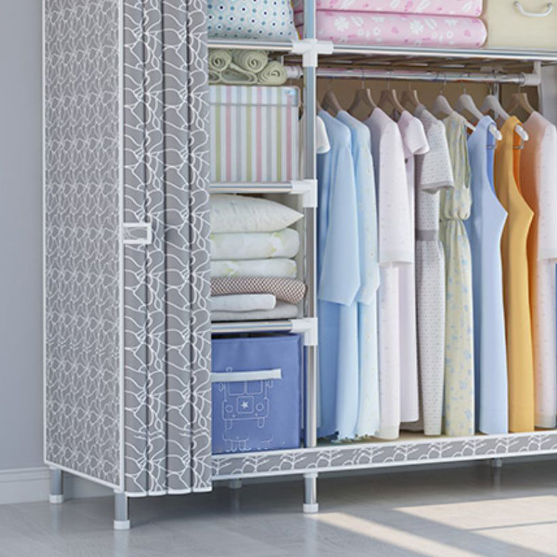 Modern Style Metal Wardrobe Bedroom Wardrobe Closet with Legs