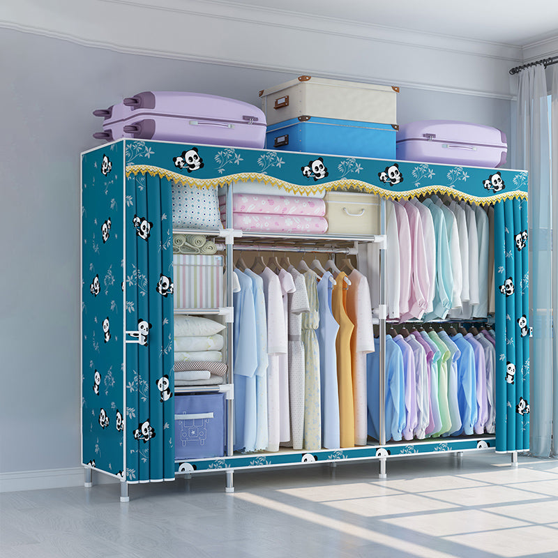 Modern Style Metal Wardrobe Bedroom Wardrobe Closet with Legs