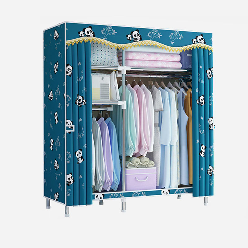 Modern Style Metal Wardrobe Bedroom Wardrobe Closet with Legs