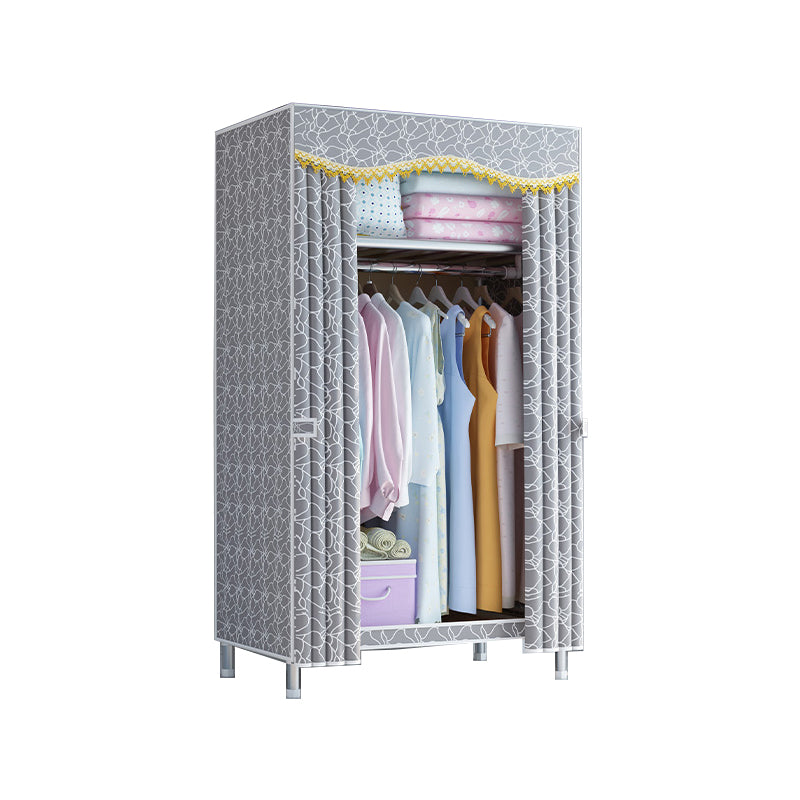 Modern Style Metal Wardrobe Bedroom Wardrobe Closet with Legs
