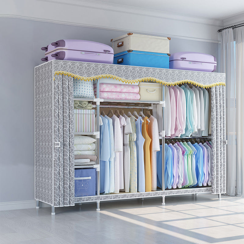 Modern Style Metal Wardrobe Bedroom Wardrobe Closet with Legs