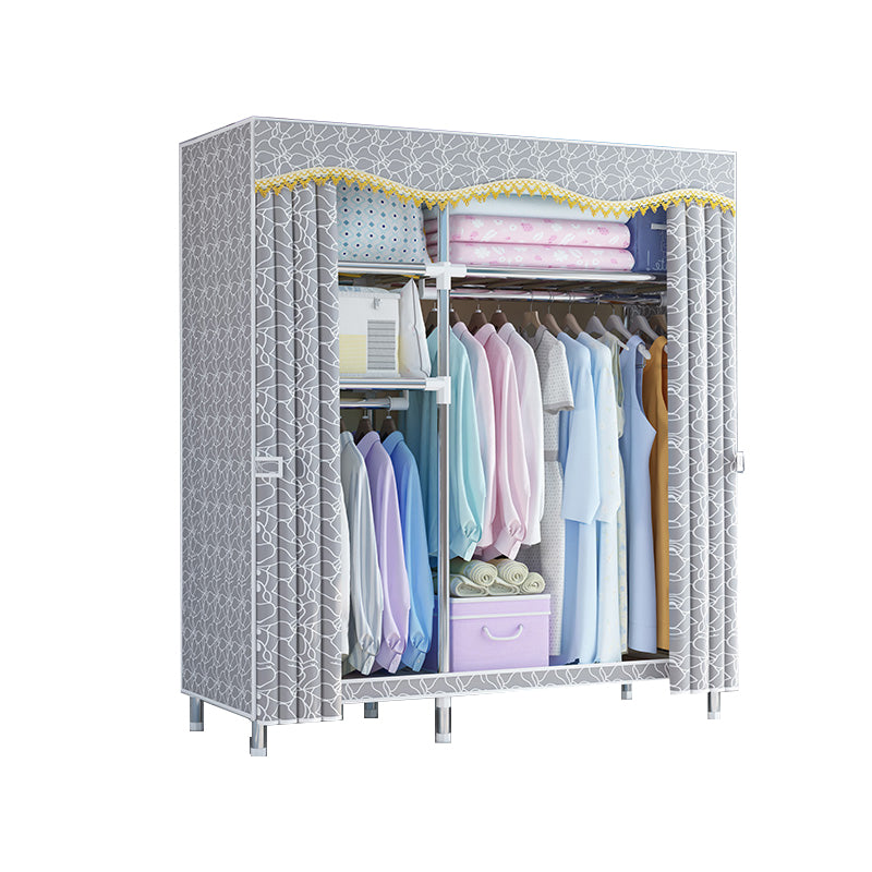 Modern Style Metal Wardrobe Bedroom Wardrobe Closet with Legs
