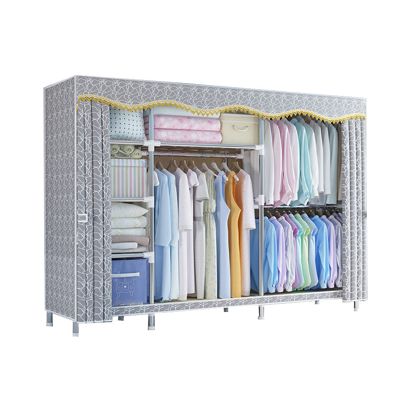 Modern Style Metal Wardrobe Bedroom Wardrobe Closet with Legs