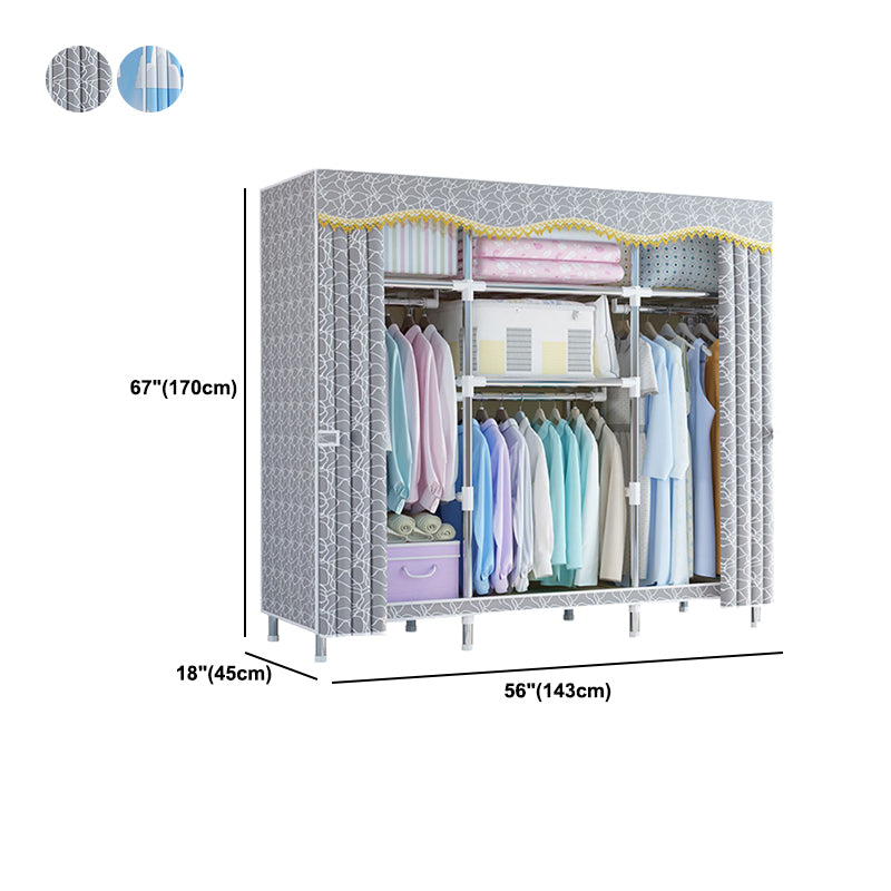 Modern Style Metal Wardrobe Bedroom Wardrobe Closet with Legs