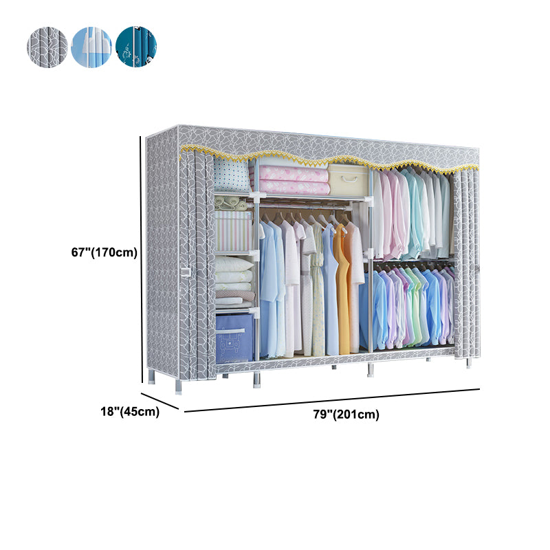 Modern Style Metal Wardrobe Bedroom Wardrobe Closet with Legs