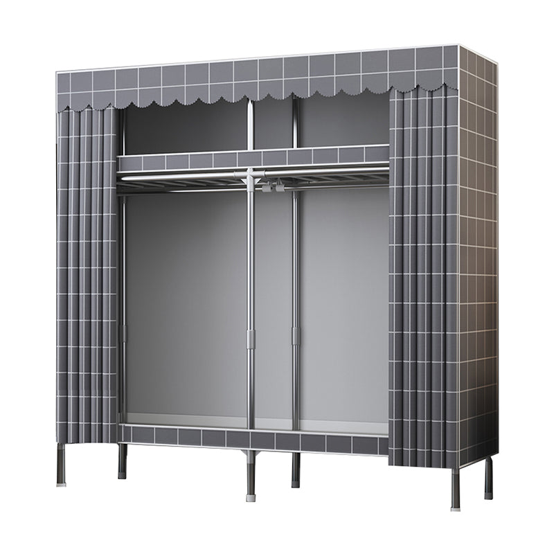 Modern Style Metal Wardrobe Bedroom Wardrobe Closet with Shelves