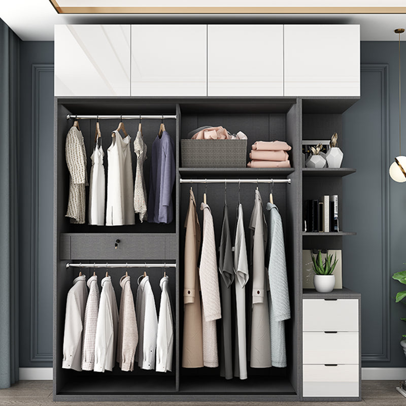 Modern Style Wardrobe White Color Wooden Wardrobe Closet for Home