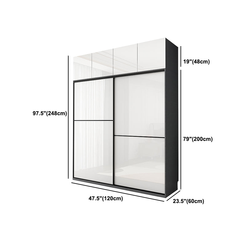Modern Style Wardrobe White Color Wooden Wardrobe Closet for Home