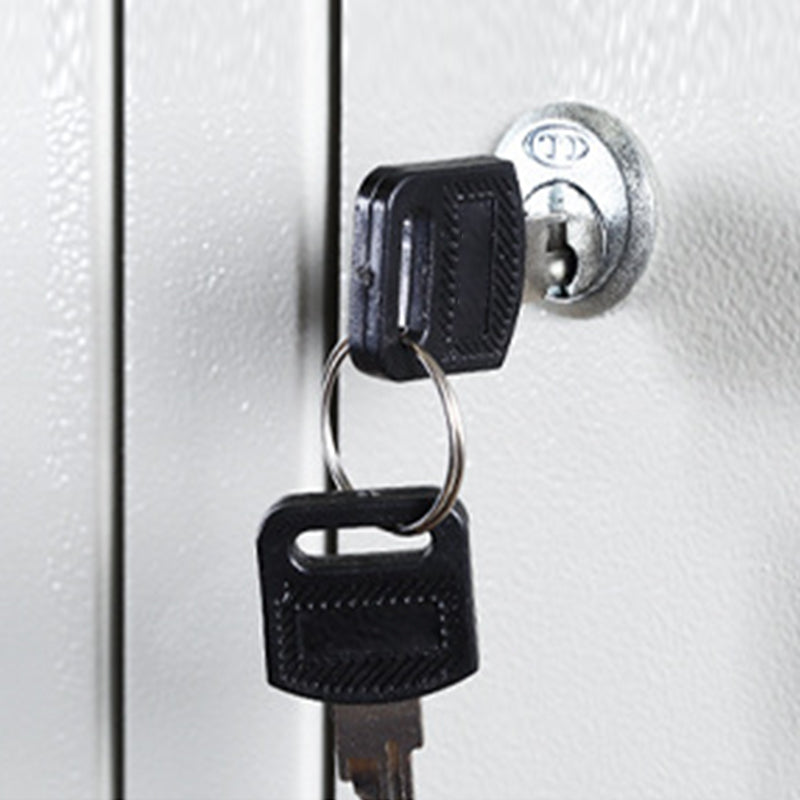 Modern Style Wardrobe White Metal Wardrobe Closet with Locks