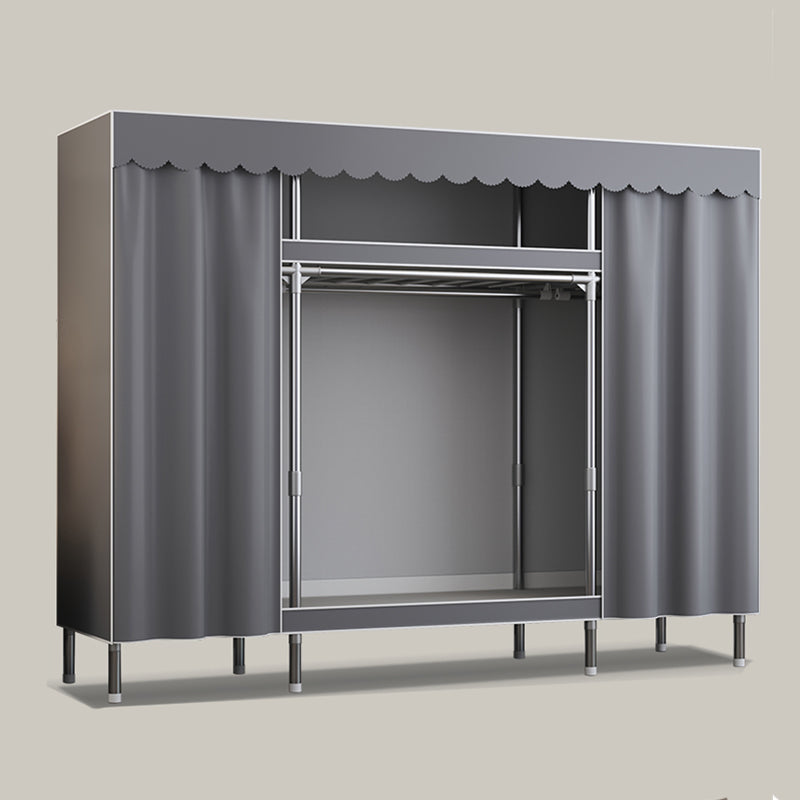 Modern Style Wardrobe Metal 2-Teir Wardrobe Closet for Bedroom