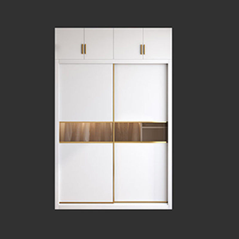 Contemporary Style Wooden Wardrobe Soft Close Door Wardrobe Closet with Drawer