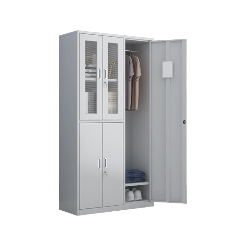Contemporary Style Wardrobe Metal Wardrobe Closet with Doors