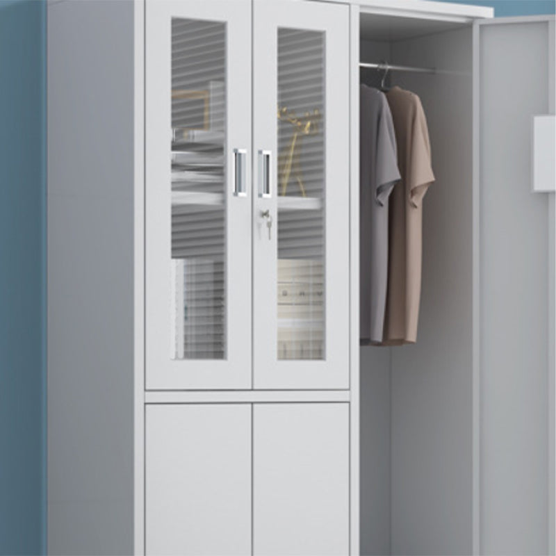Contemporary Style Wardrobe Metal Wardrobe Closet with Doors