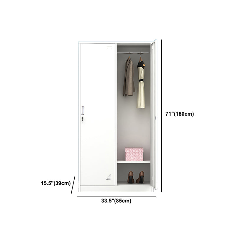 Contemporary Style Wardrobe Metal Wardrobe Closet with Doors