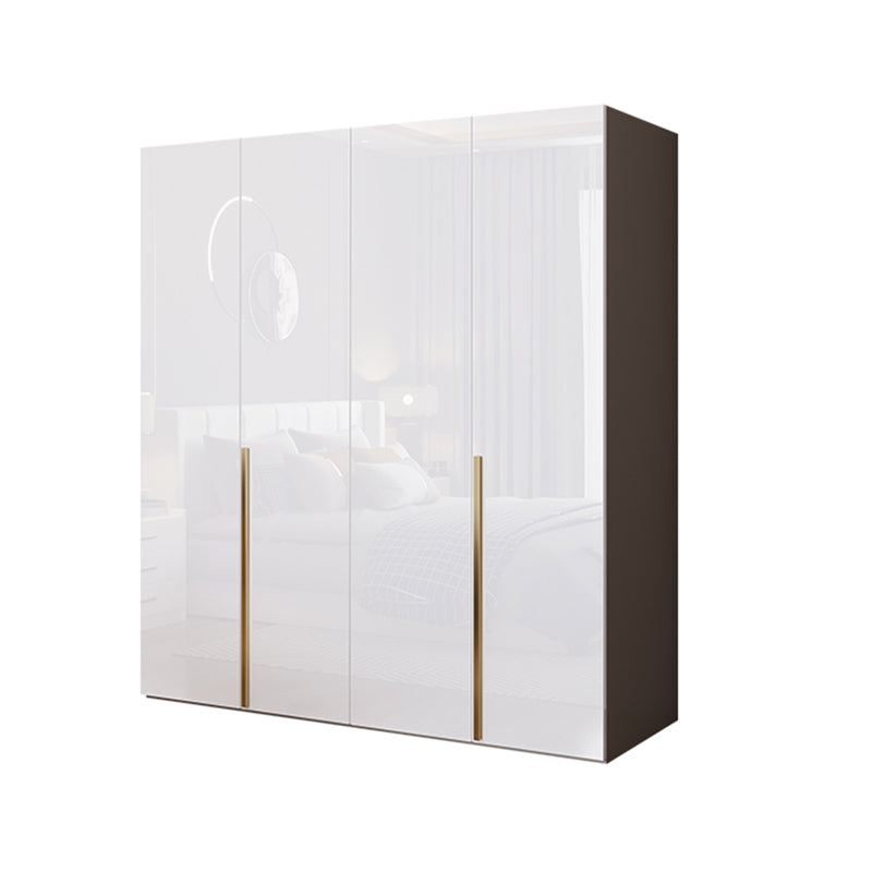 Contemporary Wooden Wardrobe White Colour Soft Close Door Wardrobe Closet