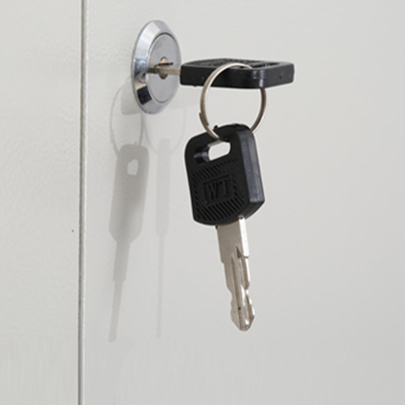 Grey Steel Wardrobe Armoire Contemporary Hinged Wardrobe Cabinet