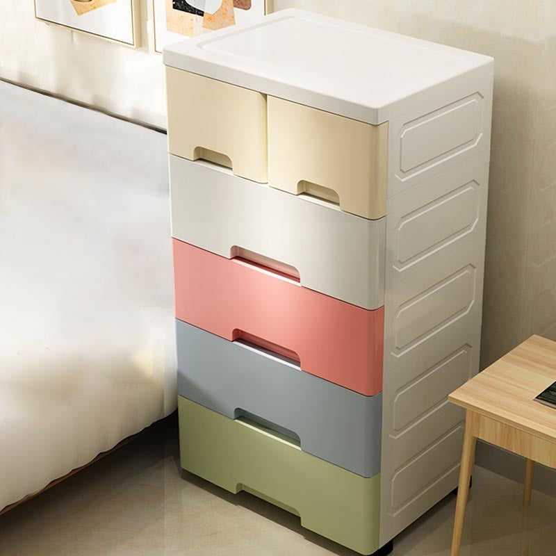 Contemporary 6-drawer Storage Cabinet Plastic Wardrobe Armoire