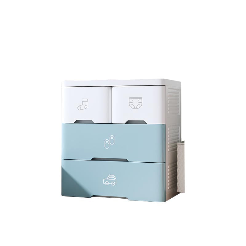 Plastic Storage Cabinet with Drawer Modern Wardrobe Armoire for Bedroom