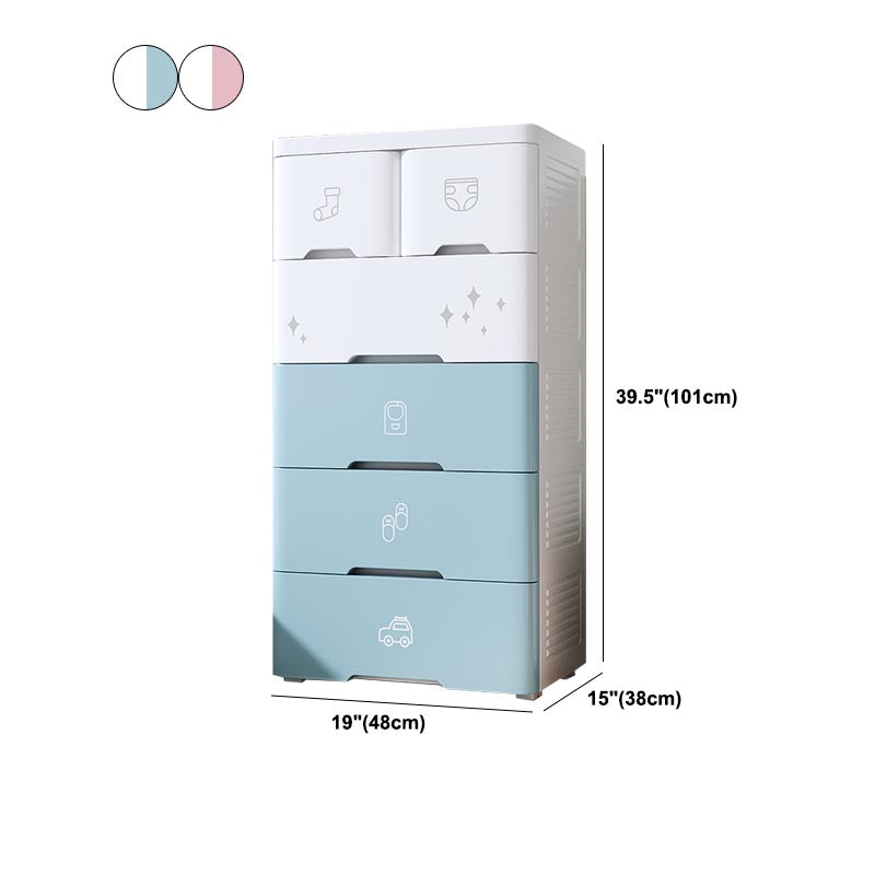 Plastic Storage Cabinet with Drawer Modern Wardrobe Armoire for Bedroom