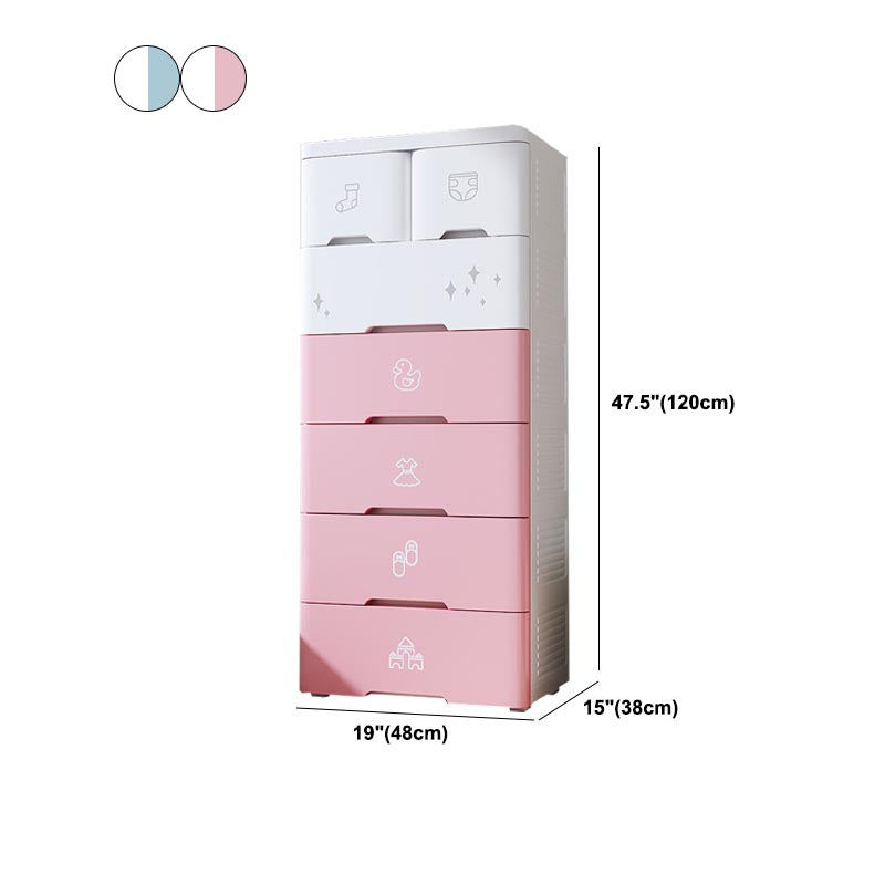 Plastic Storage Cabinet with Drawer Modern Wardrobe Armoire for Bedroom