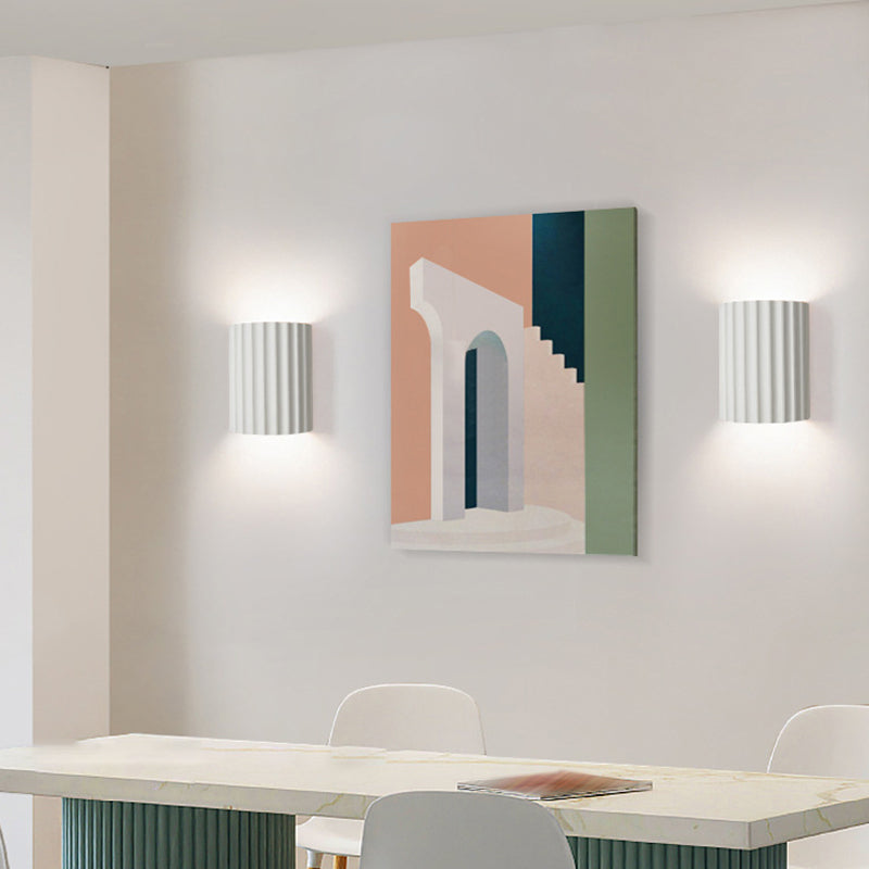 Cylinder Shape Wall Lighting Modern Style Resin 1 Lights Sconce Lamp for Bedroom