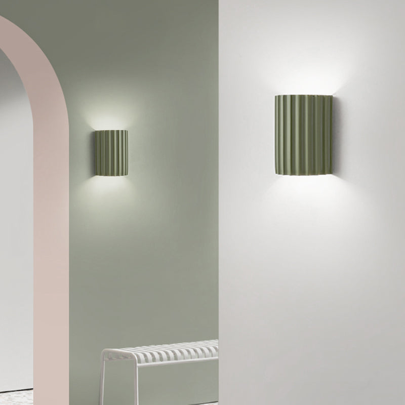 Cylinder Shape Wall Lighting Modern Style Resin 1 Lights Sconce Lamp for Bedroom