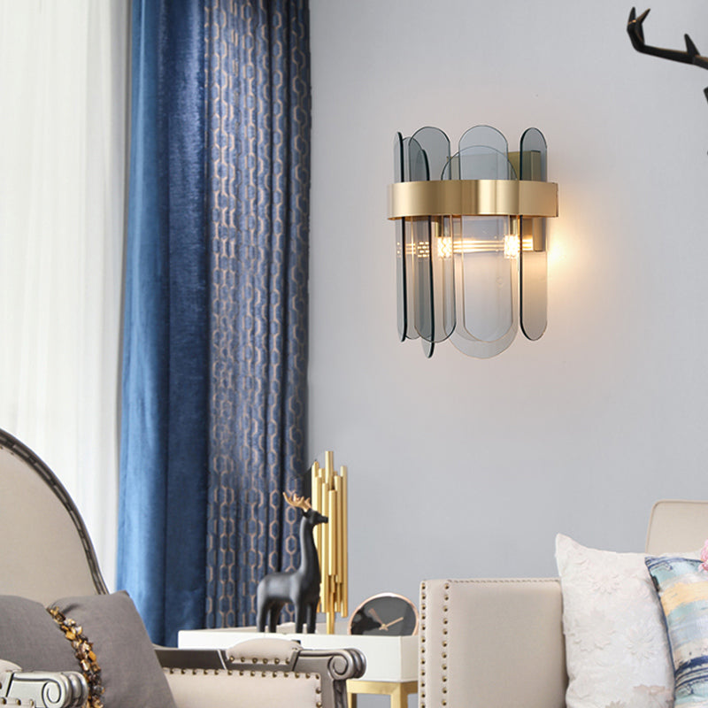 Geometric Sconce Light Fixtures Modern Style Glass 2 Lights Sconce Lights for Living Room Bedroom