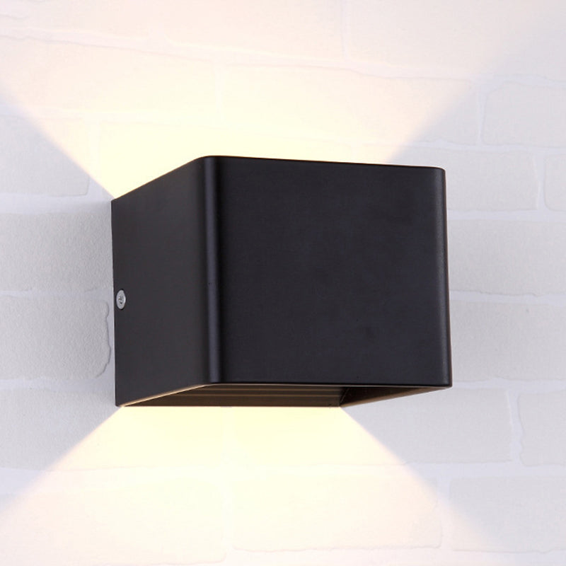 Square Shade 2 Lights Metal Wall Lighting Modern Style Wall Light Fixtures