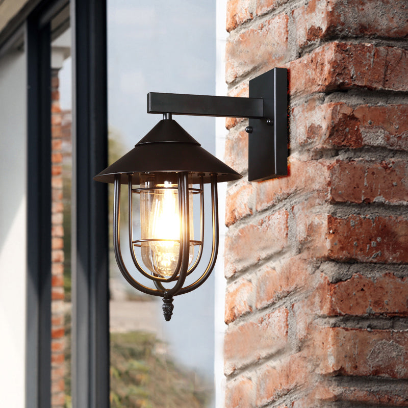 Metal Tapered Wall Sconce Lights Industrial Style 1 Light Wall Mounted Lamps