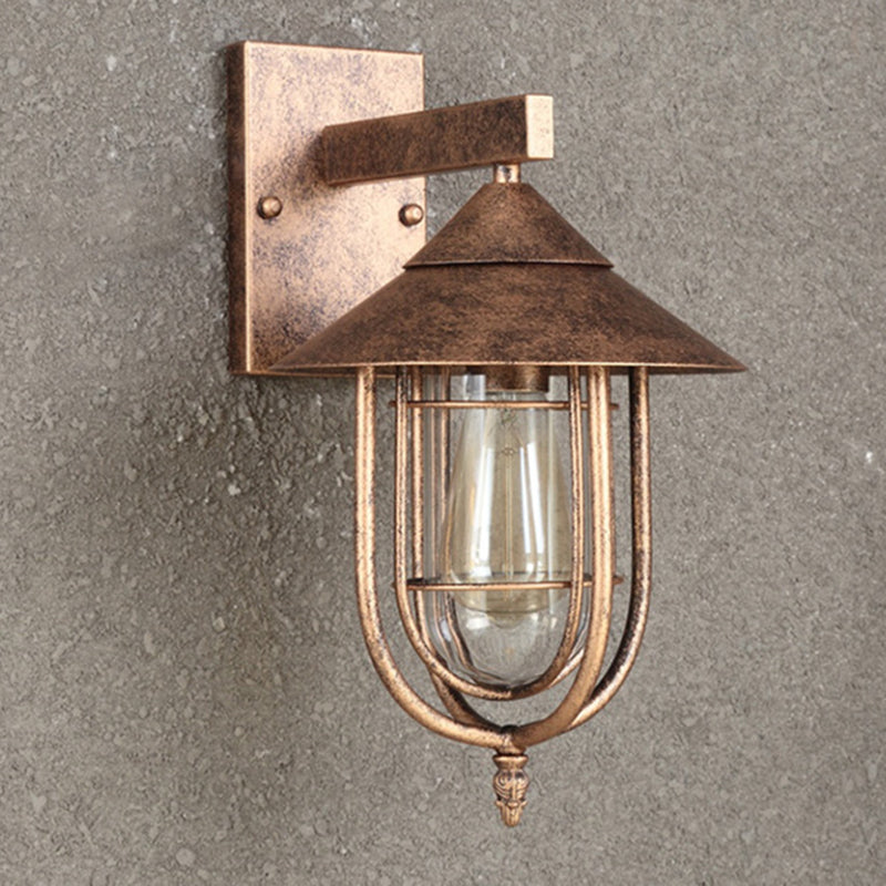 Metal Tapered Wall Sconce Lights Industrial Style 1 Light Wall Mounted Lamps