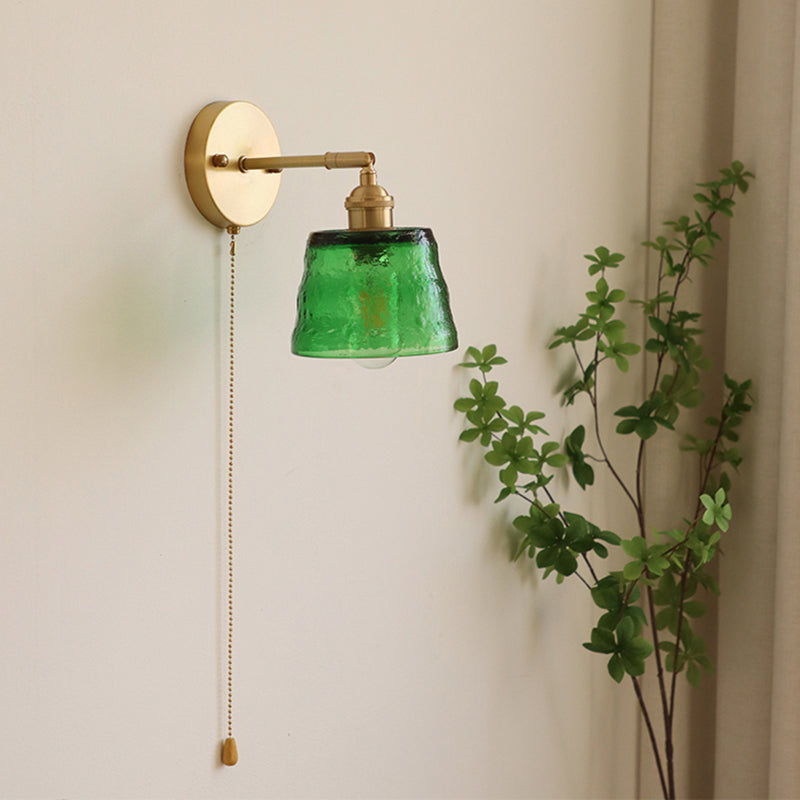 Glass Cylinder Wall Sconce Lights Industrial Style 1 Light Wall Mounted Lamps
