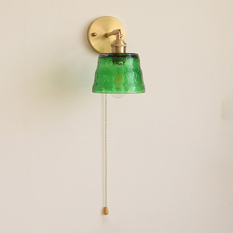 Glass Cylinder Wall Sconce Lights Industrial Style 1 Light Wall Mounted Lamps