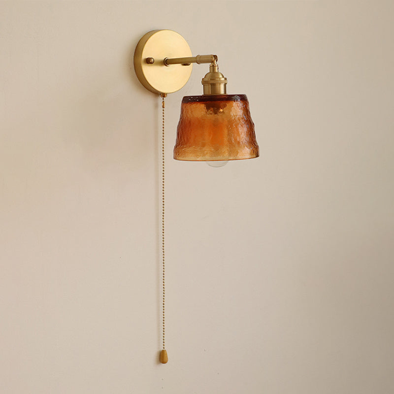 Glass Cylinder Wall Sconce Lights Industrial Style 1 Light Wall Mounted Lamps