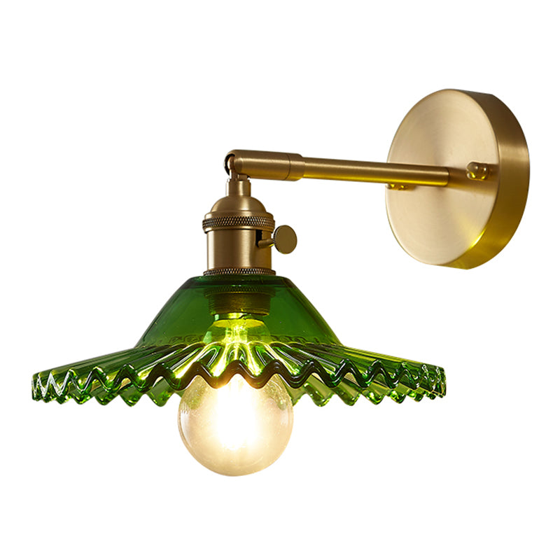 1 Light Geometric Wall Mounted Light Fixture Industrial Style Glass Wall Sconce Lights