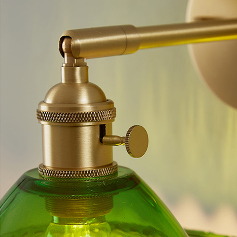 1 Light Geometric Wall Mounted Light Fixture Industrial Style Glass Wall Sconce Lights