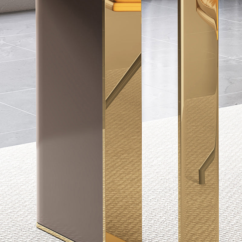 Glam Rectangle 1/4/5/6/7/9 Pieces Dining Table Set Indoor Gold Dinette Set