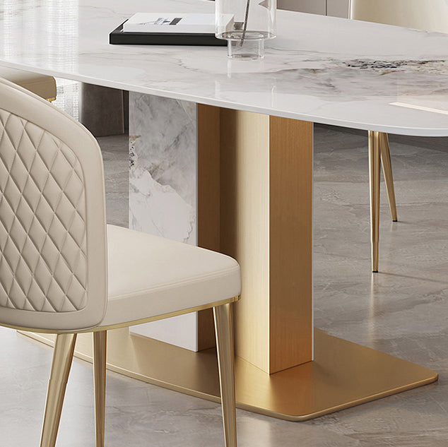 Modern Dining Furniture Set 1/4/5/7 Pcs Sintered Stone Dining Table with Chairs