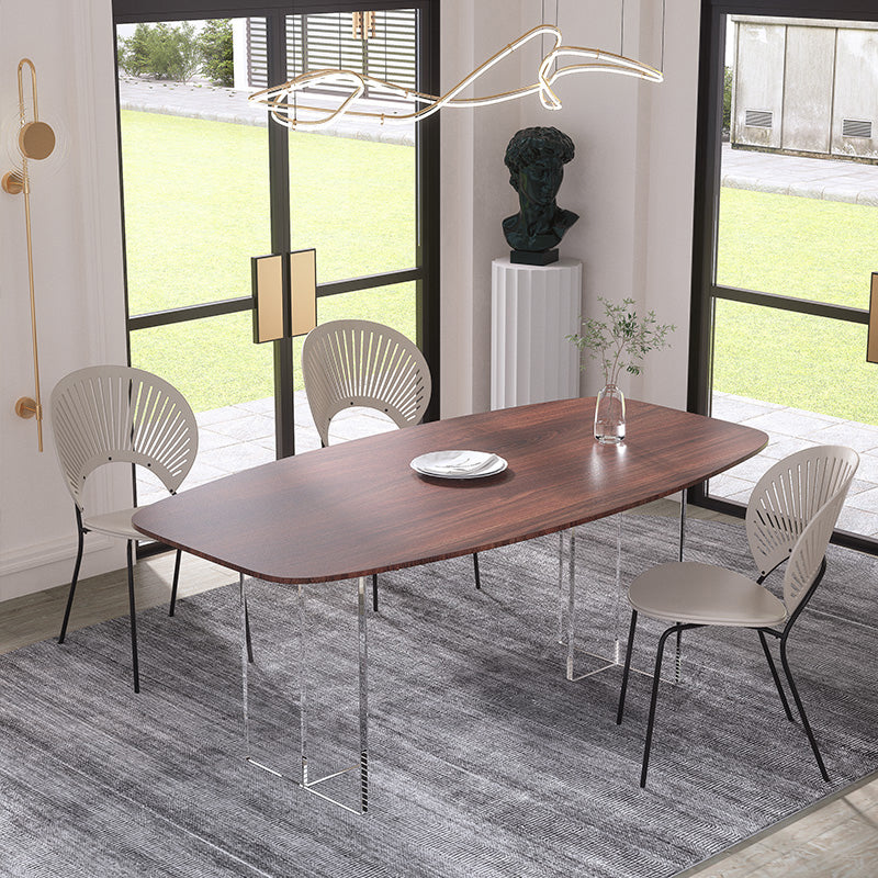 Contemporary Dining Set 1/2/4/5/6/7 Pcs Rectangle Dining Table with Windsor Chairs
