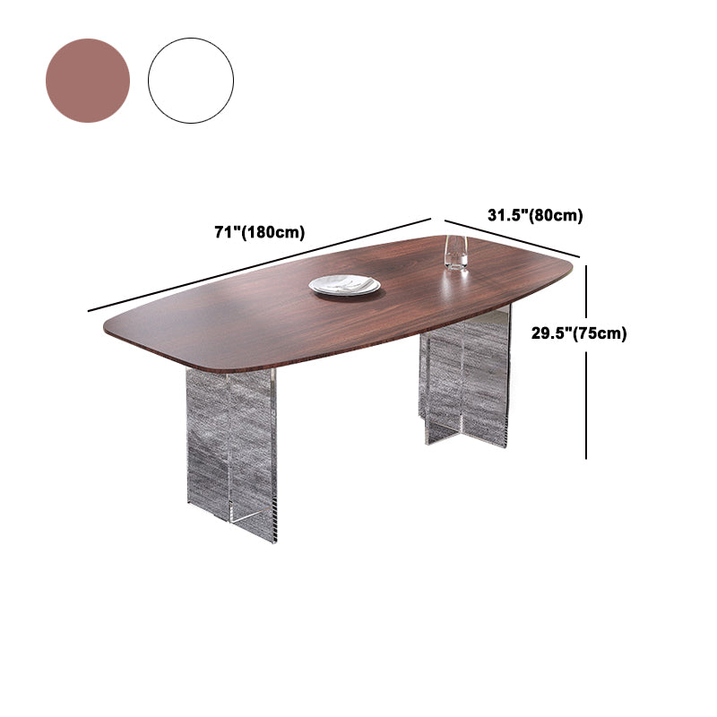 Contemporary Dining Set 1/2/4/5/6/7 Pcs Rectangle Dining Table with Windsor Chairs