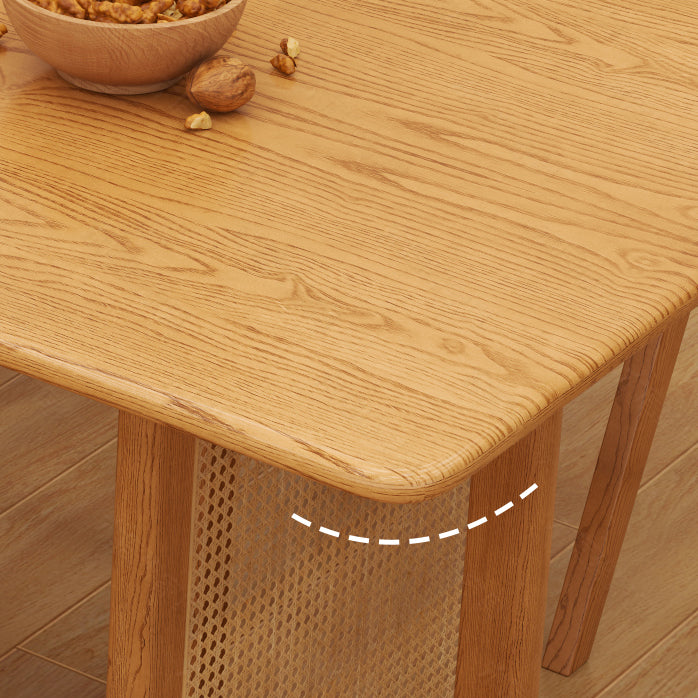 Modern Dining Set 1/2/4/5 Pcs Solid Wood Dining Table and Armless Chairs