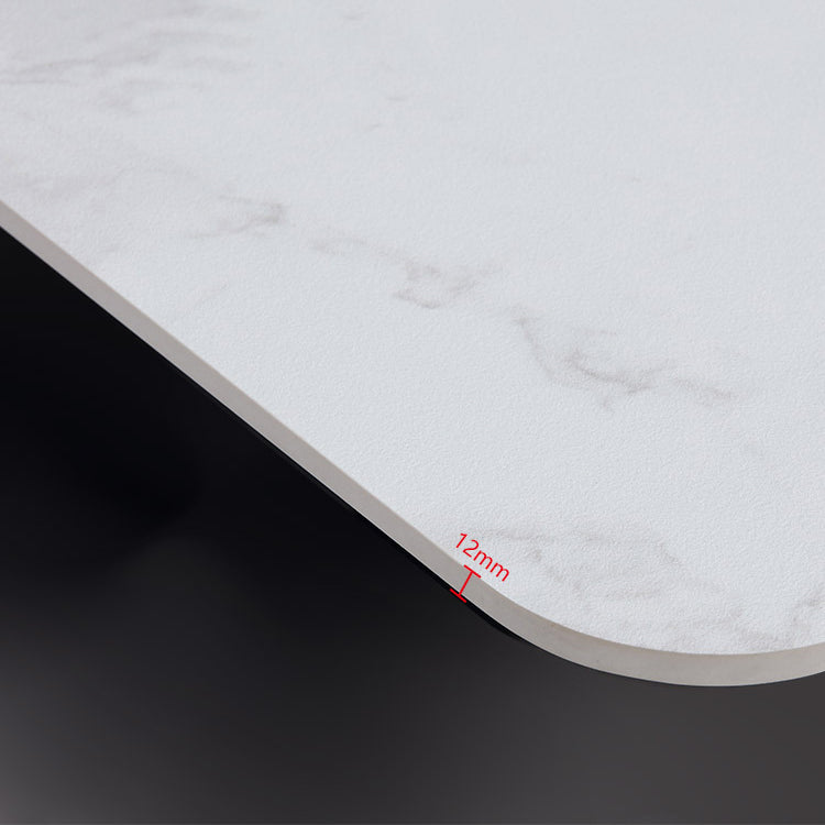 Glam White Sintered Stone Dining Table Set 1/4/5/7 Pieces Dining Set for Home Use