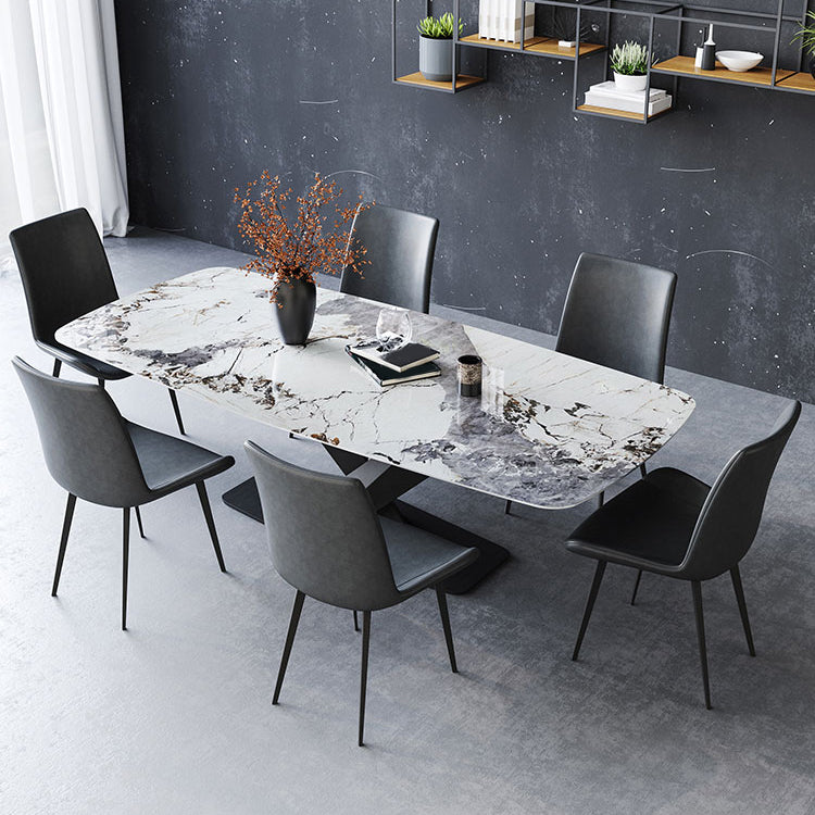 Modern Rectangle Sintered Stone Dining Set 1/4/5/7 Pieces Dining Set