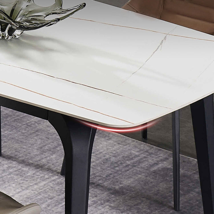 Designer 1/4/5/7 Pieces Dining Table Set Rectangle White Stone Top Dinette Set