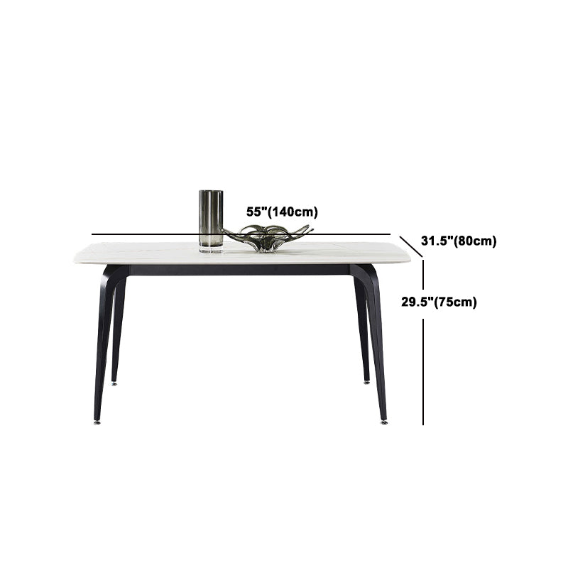 Designer 1/4/5/7 Pieces Dining Table Set Rectangle White Stone Top Dinette Set