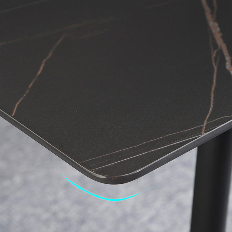 Black Stone 1/4/5/7 Pieces Dinette Set Rectangle Modern Indoor Dining Table Set